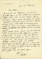 3 lettere (2 autografe firmate, 1 dattiloscritta con firma autografa) inviate allo scienziato Alessandro Artom.