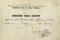 Registro degli Iscritti alla 'Massoneria Universale di Rito Scozzese Antico ed Accettato / Serenissima Gran Loggia Nazionale Italiana'.