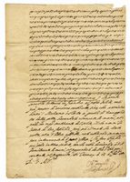 Lettera con firma autografa di Alessandro Farnese in parte cifrata.