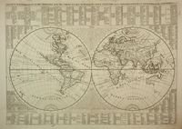 Nouveaux mappemonde ou globe terrstre avec des tables et des remarques pour conduire a la connoissance de la geographie et de l'histoire.