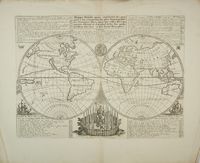 Mappe-monde pour connoitre les progrs & le conquistes les plus Remarquables des provinces-Unies.