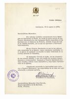 Lettera dattiloscritta con firma autografa inviata al Nunzio Apostolico di Parigi Paolo Bertoli.