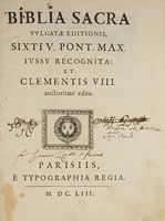 Biblia sacra vulgatae editionis, Sixti V Pont. Max. Iussu recognita...