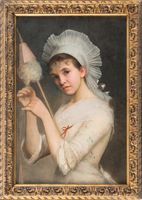Ritratto di ragazza con fuso.
