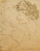 Caricatura di Giovanni Papini.