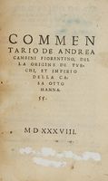 Commentario [...] della origine de turchi, et imperio della casa ottomanna.