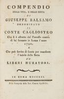 Compendio della vita,e delle gesta di Giuseppe Balsamo denominato il conte Cagliostro...