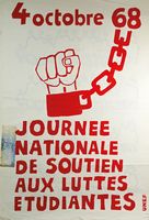 4 Octobre 68. Journe nationale de soutien aux luttes tudiantes. UNEF.
