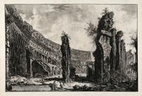 Veduta dell'interno dell'Anfiteatro Flavio, detto il Colosseo.