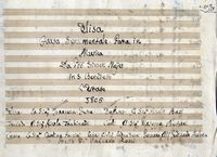 Elisa / Farsa Sentimentale Posta in / Musica / Da [...] Simone Mayer [sic!] / in S. Benedetto / l?estate / 1805 [seguono i nomi dei personaggi e degli interpreti].