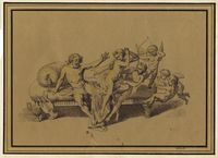 Lotto composto di 2 disegni di gusto neoclassico.