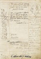 Citazione musicale autografa firmata (da Pellas et Mlisande) su foglio di un Liber amicorum del ristorante Paoli di Firenze.
