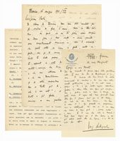 3 lettere (2 autografe e 1 dattiloscritta) inviate al M Vittorio e Gui e a Paola Ojetti.