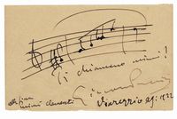 Citazione musicale autografa firmata dall'opera La bohme.