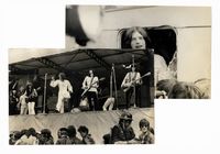 2 ritratti fotografici in bianco e nero del celebre gruppo rock.