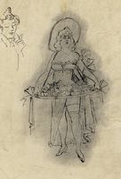 Lotto composto di 4 disegni con studi di figure femminili.