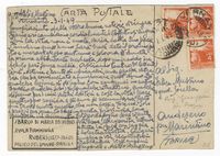 Cartolina postale viaggiata, autografa firmata, inviata a Felice Mussino.