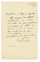Lettera autografa firmata inviata ai Sigg. Foggi e Agretti e C. (Cantiere di Livorno).