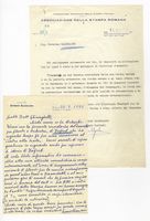 Lettera autografa firmata inviata al Dott. Ghiringhelli.