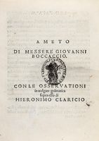 Ameto [...]. Con le osservationi in volgare grammatica sopra esso di Hieronimo Claricio.