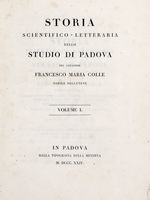 Storia scientifico-letteraria dello Studio di Padova. Volume I (-IV)