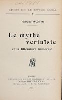 Le mythe vertuste et la lettrature immorale.