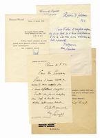 Raccolta di 5 lettere di Presidenti della Repubblica Italiana (Einaudi, Pertini, Segni, Gronchi, Saragat).