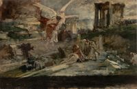 Visione di peste. Bozzetto per il polittico Sic transit...