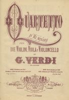 Quartetto / in Mi minore / per / due Violini, Viola e Violoncello [...].