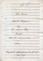 La Sirena / Spartito Originale / Del / M. Lauro Rossi / Direttore / dell'I. r. R. Conservatorio / di / Milano.