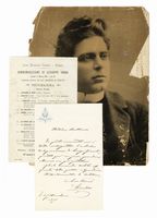 Interessante raccolta di circa 100 tra lettere inviate a Mascagni e varie carte appartenute al compositore.