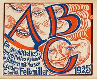 Lotto di 10 xilografie per ABC - Ein geschütteltes geknütteltes Alphabet in Bildern mit Versen.