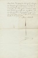 Lettera con firma 'Marie Antoinette' inviata al Duca Lante.