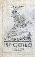 Lotto di 5 illustrazioni per Pinocchio.