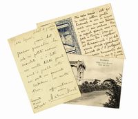 1 lettera e 2 cartoline autografe firmate inviate a Giuseppe Ernesto Nuccio.