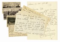 Raccolta di 12 lettere e 15 cartoline autografe firmate inviate allo scrittore Giuseppe Ernesto Nuccio e alla moglie.