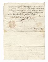 Lettera manoscritta con firma autografa inviata al Visconte Crivelli.