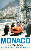 Lotto composto di 3 manifesti per il Gran Premio di Monaco.