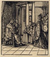Il re riceve sua figlia Margaret ed i figli di re Filippo.