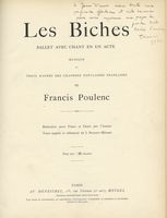 Dedica autografa sulla prima edizione di Les Biches ? Ballet avec en un acte.