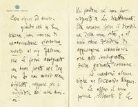 Lettera autografa firmata inviata allo scrittore e giornalista tedesco Hans Barth.