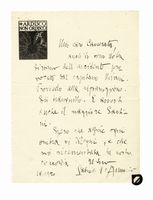 Signed autograph letter sent to the Commander of the 43rd Bersaglieri Battalion (Mattuglie).