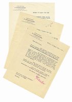 3 typed letters with autograph signatures sent to Senator Gaetano Cosentino.