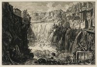 La cascata a Tivoli.