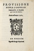 Provvisione sopra l'habito civile publicata alli 5 d'ottobre 1588.