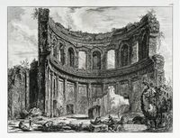 Avanzi del Tempio detto di Appollo nella Villa Adriana vicino a Tivoli.