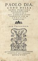 Della Chiesa d'Aquileia della origine et fatti de i re longobardi tradotto per m. Lodovico Domenichi.
