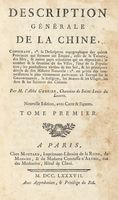 Description generale de la Chine, contenant [...] la description topographique des quinze Provinces qui forment cet Empire. Tome premier (-second)