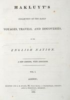 Hakluyt's collection of the early voyages, travels and discoveries of the English Nation [...] Vol. I (-V).