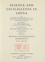 Science and civilization in China. Volume I (-VI part I).
